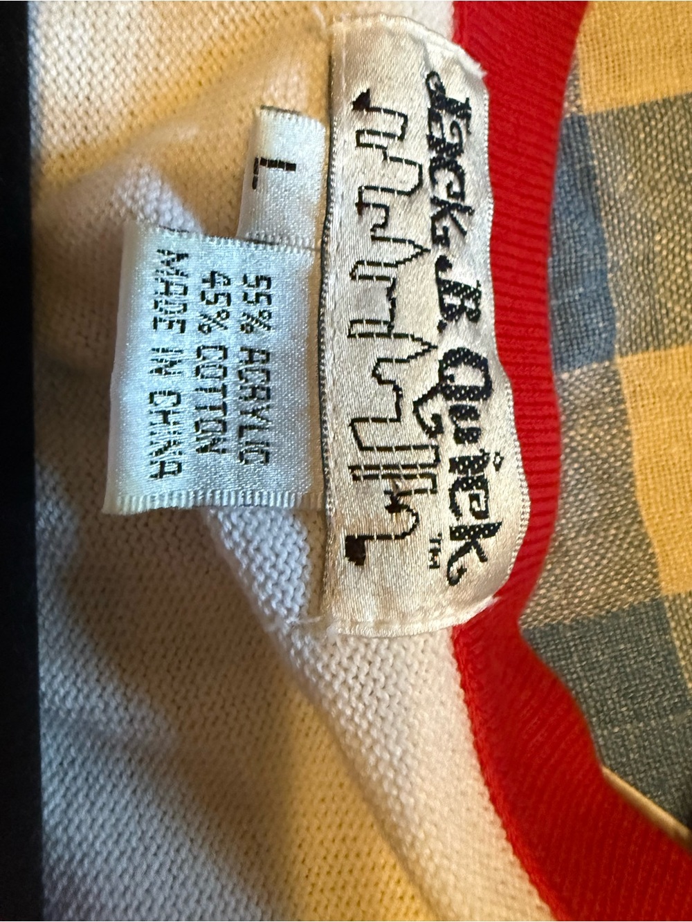 VTG Americana sweater tank flag USA size L EUC - Picture 4 of 4